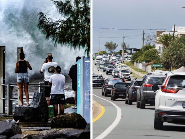 Residents have been warned about going out to check out the wild scenes.