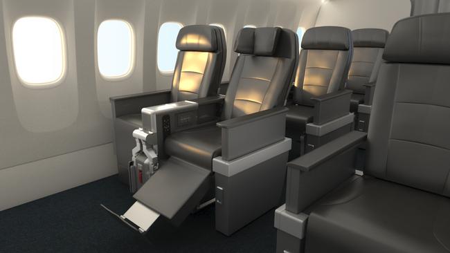 American Airlines premium economy cabin.