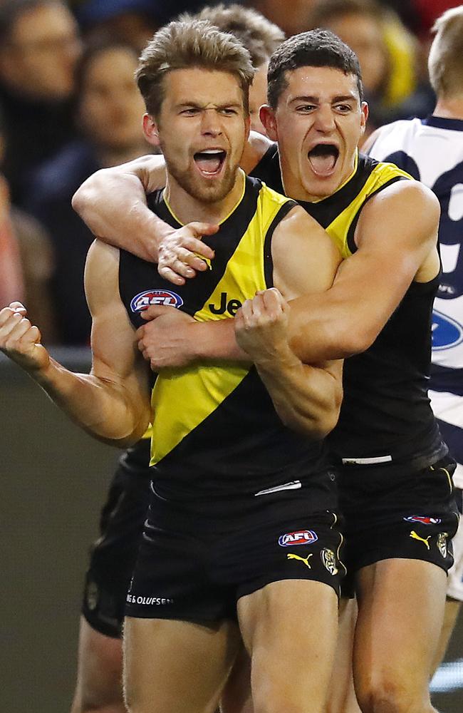 Small forwards Dan Butler and Jason Castagna aren’t afraid to make mistakes. Picture: Michael Klein