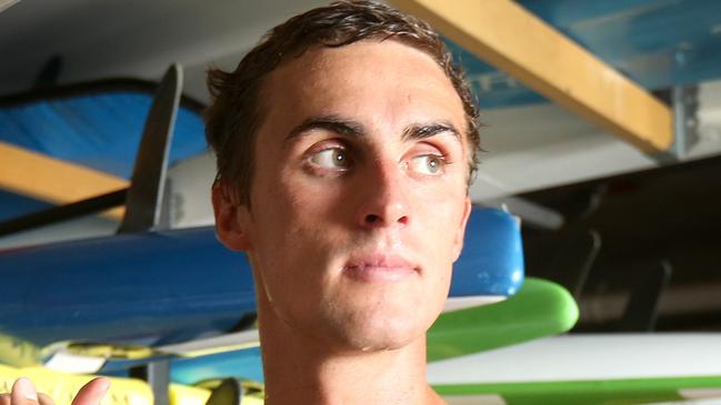 Pictured at Mermaid Beach ,  ironman James Lacy preparing for next round of Summer of Surf competition. Picture Mike Batterham