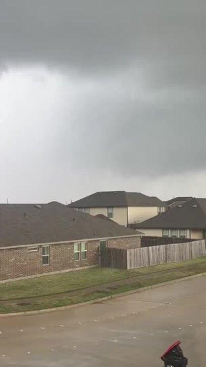 Funnel Cloud Forms Over Houston's Northwest Suburbs