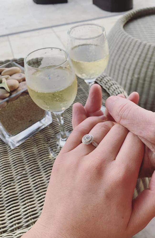 The pair are now engaged. Picture: Facebook/Ashleigh Petrie