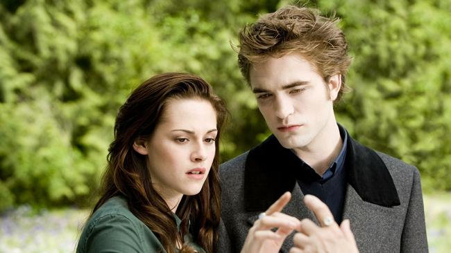 Actress Kristen Stewart alongside Robert Pattinson in a scene from 2009 film The Twilight Saga: New Moon.