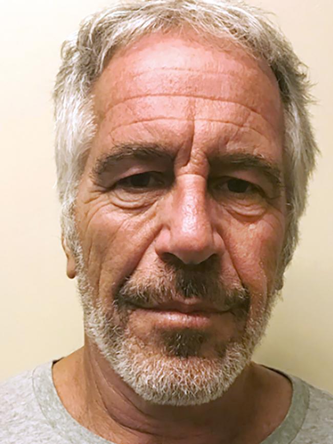 Jeffrey Epstein’s photo in the New York State Sex Offender Registry. Picture: AP