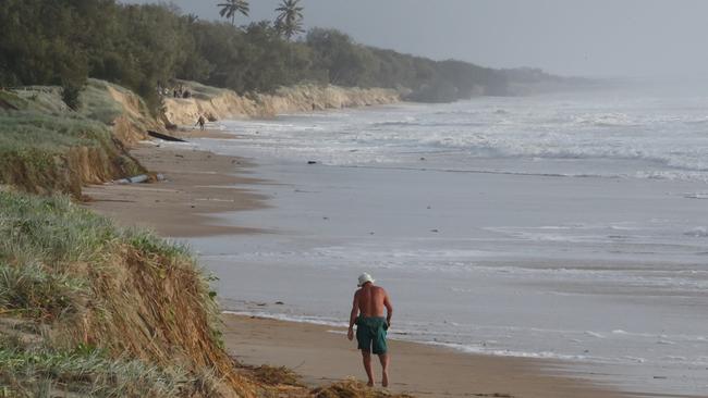 Beaches on the northern end of the Gold Coast looking the worse for wear as the giant surf generated by Cyclone Alfred chews away at the coastline. Picture Glenn Hampson