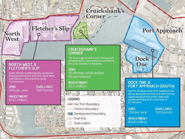 A map of the new Port Adelaide development plan.