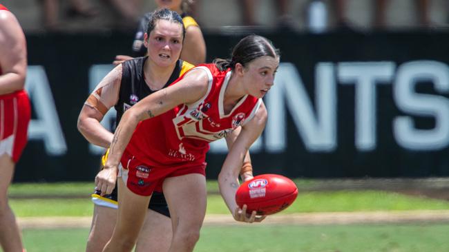 Nayana Patmore in the Nightcliff vs Waratah 2023-24 NTFL women's knockout semifinal. Picture: Pema Tamang Pakhrin