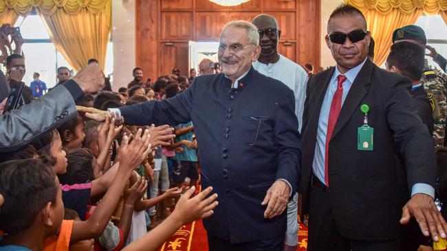 East Timor President Jose Ramos Horta (C) has warned over China’s presence in Australia. Picture: AFP.