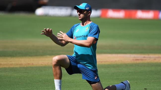 Josh Hazlewood has been battling an Achilles problem. Picture: Indranil Mukherjee / AFP