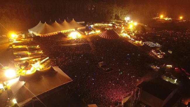 A picture posted to the official Instagram page of Falls Festival showing the Lorne event where nearly 20 were injured in a stampede. Picture: Falls Festival/Instagram.