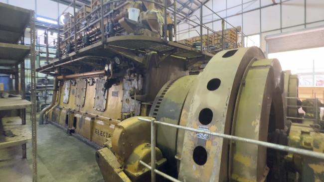 English Electric engines being restored in the South Lismore Power Station.