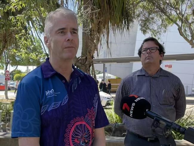 CEO of Northern Qld Primary Health Network Sean Rooney at the front of Townsville University Hospital on June 24, 2024 as the emergency department experiences increased demand.