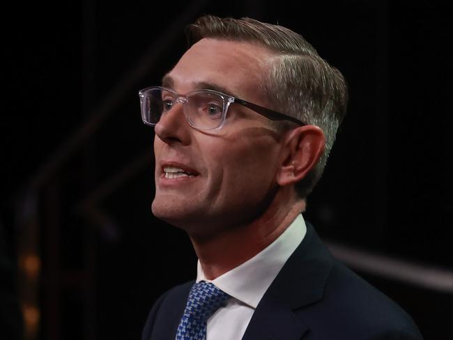 22, March, 2023.NSW Premier Dominic Perrottet and NSW Labor leader, Chris Minns, during the The NSW PeopleÃs Forum. Sky News televised debate, at Penrith Panthers Rugby Leagues Club, Penrith, tonight.Picture: Justin Lloyd.