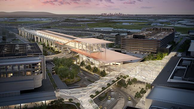 Melbourne Airport has been accused the airport of creating delays to its long awaited rail link. Picture: Supplied