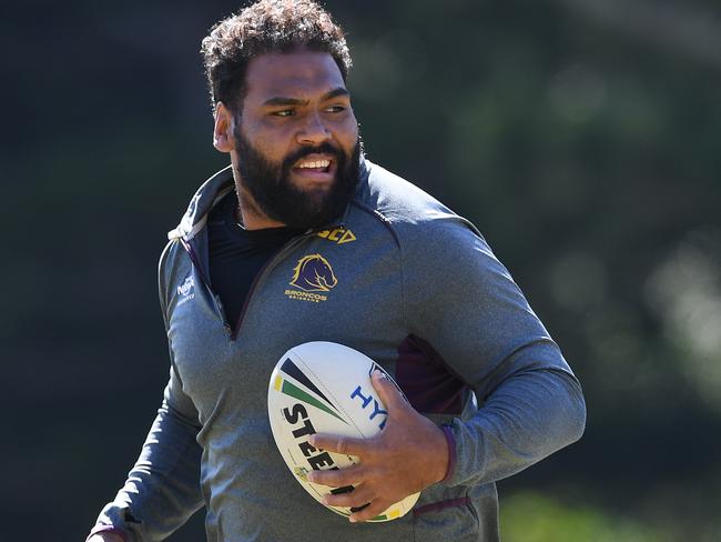 Sam Thaiday during Brisbane Broncos training.