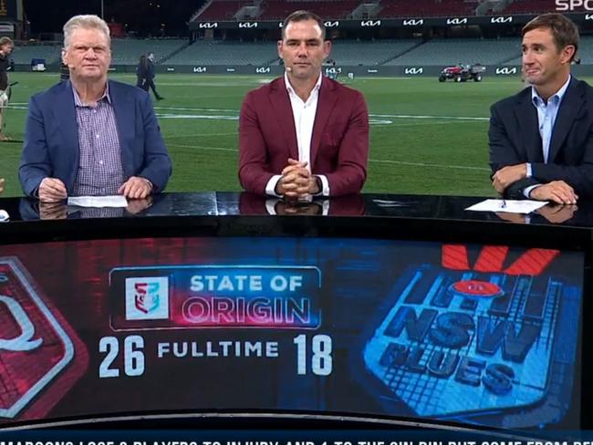 The commentary team just wasn't the same. Pic: Channel 9