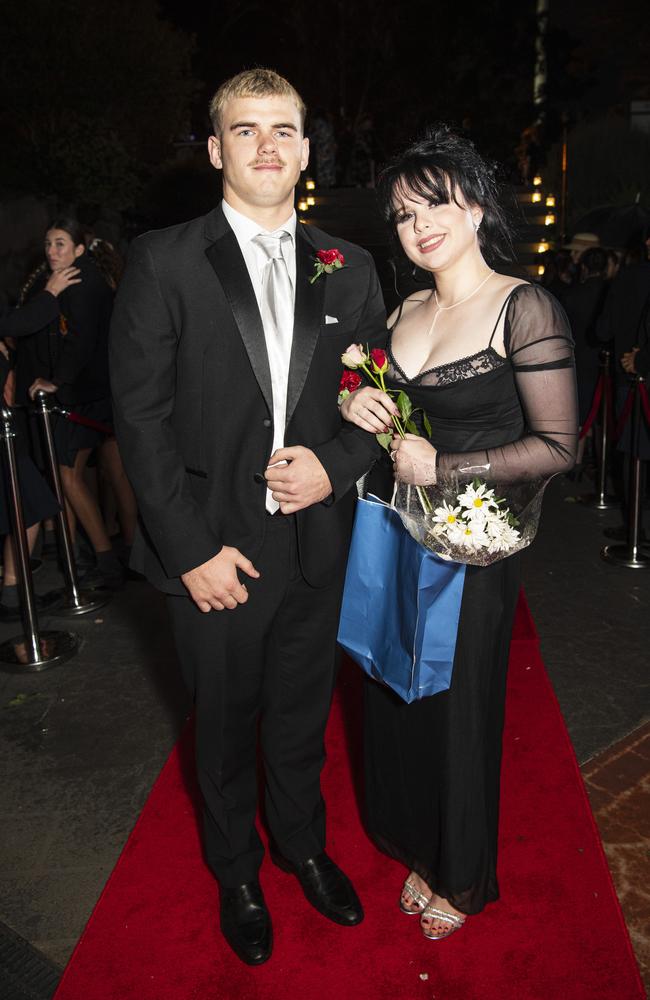 Isabelle Neuendorf and partner Jacob Oleksyn arrive at The Glennie School formal at Picnic Point, Thursday, September 12, 2024. Picture: Kevin Farmer