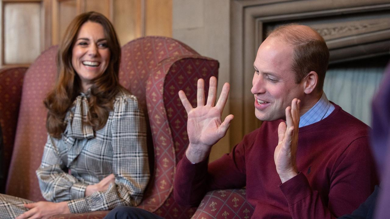 The couple appeared at ease despite the royal drama. Picture: AFP/Charlotte Graham