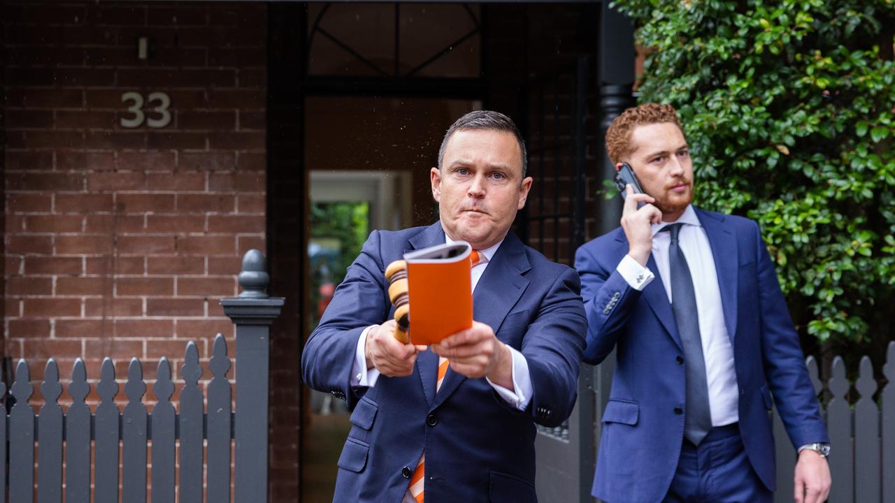 Auctioneer Damien Cooley brings down the gavel on the $2.62m sale