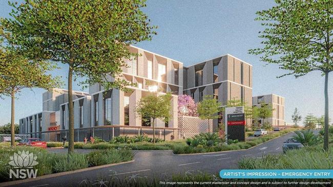 The concept design of the new $534m Tweed Valley Hospital. Picture: Contributed