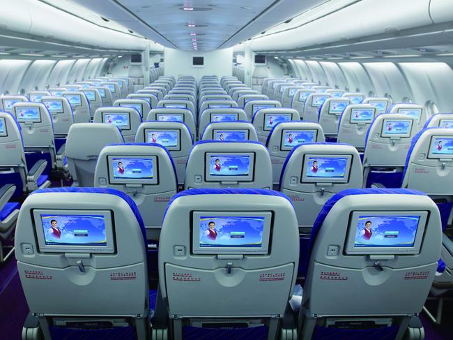 China Southern A330-200 plane interior. For Escape travel news. Picture: Supplied