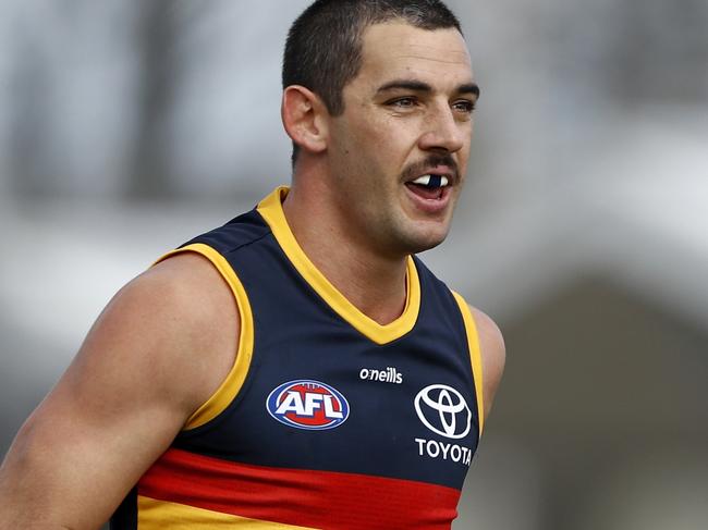 BALLARAT, AUSTRALIA - JULY 31: Taylor Walker of the Crows looks on during the 2021 AFL Round 20 match between the Western Bulldogs and the Adelaide Crows at Mars Stadium on July 31, 2021 in Ballarat, Australia. (Photo by Dylan Burns/AFL Photos via Getty Images)