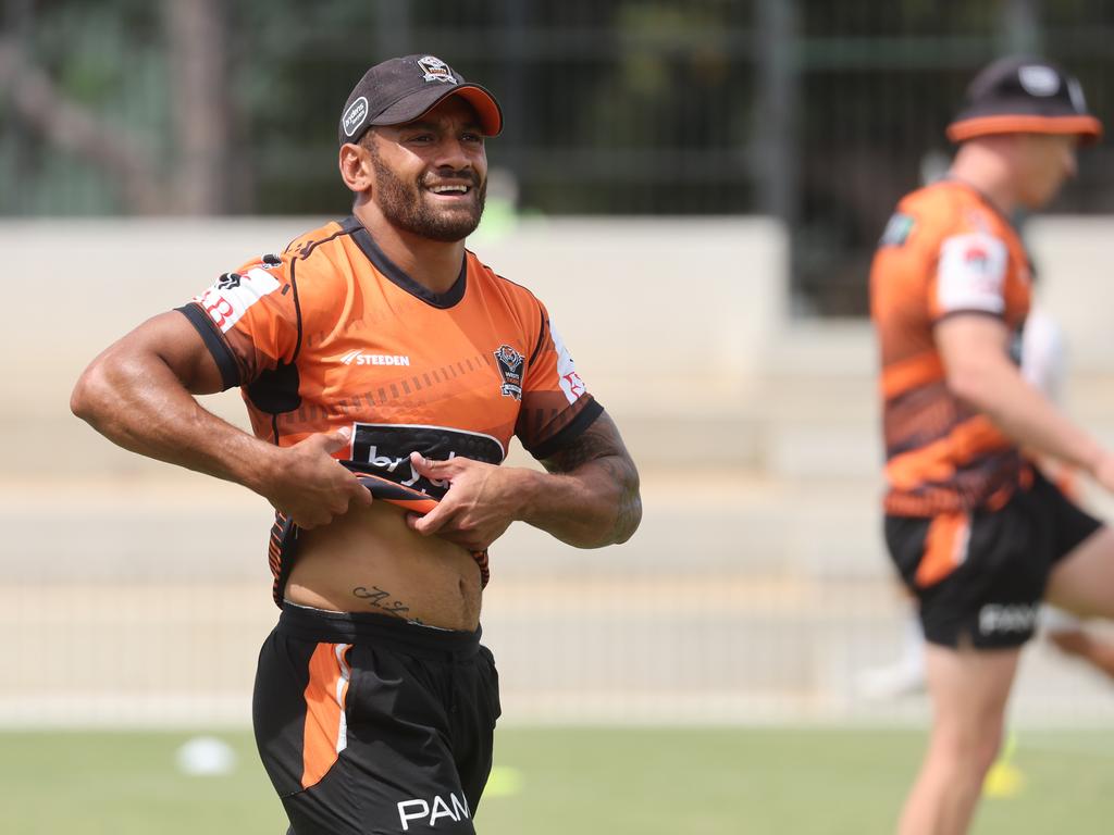 Api Koroisau and the Wests Tigers will be available for basically every round left this season. Picture: Tim Hunter