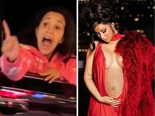 Cardi B has been captured on camera having an outburst in New York.