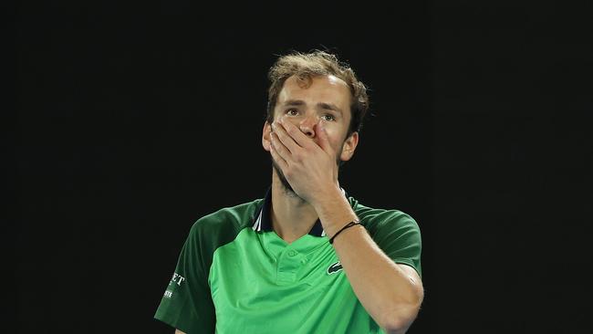 Daniil Medvedev has taken the long road to the Australian Open final. Picture: Getty