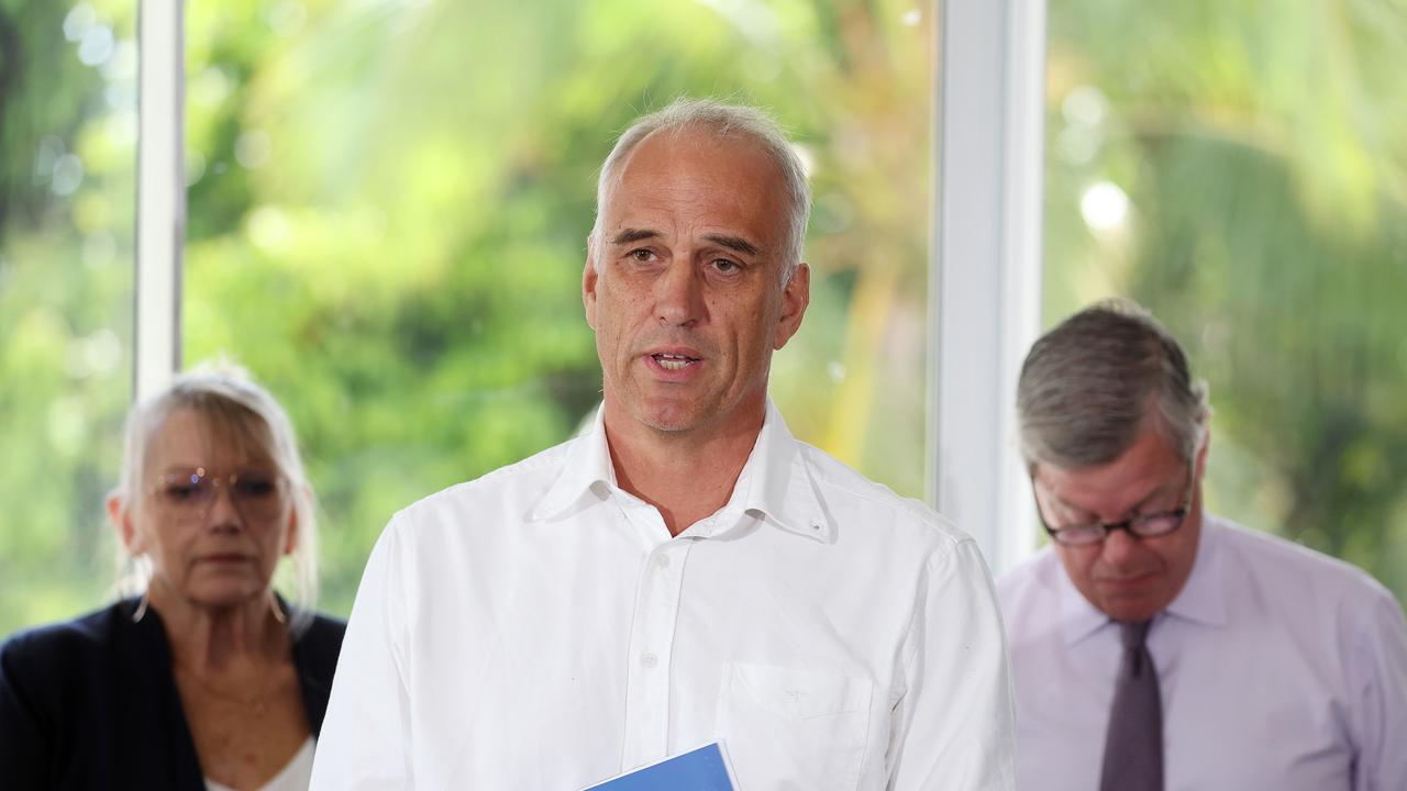 LNP candidate for Mackay Nigel Dalton during a media conference in Mackay. Picture: Liam Kidston.