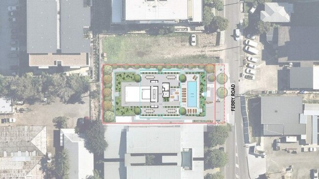 The site is toward the end of Ferry Rd, 800m from a CityCat ferry terminal and near light industrial/retail outlets.