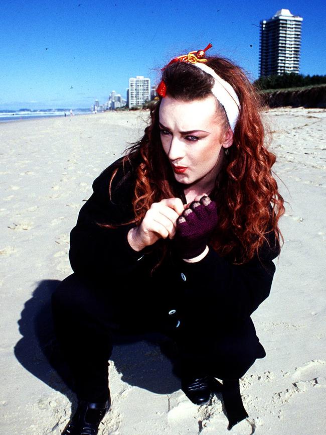 George hits the beach in Oz 1984.