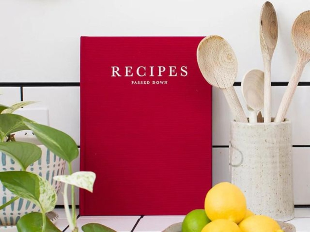 Ensure your tasty creations can be enjoyed over and over again, courtesy of your own hardcover recipe book. Picture: The Iconic.