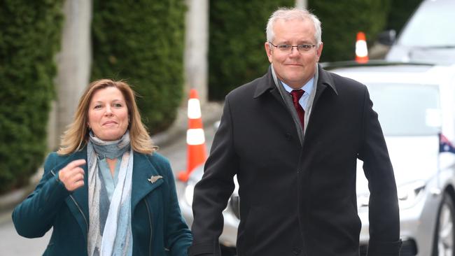 Australian Prime Minister Scott Morrison arrives with wife Jenny at the Rees Hotel in Queenstown, New Zealand. NCA Newswire / Picture Calum Robertson