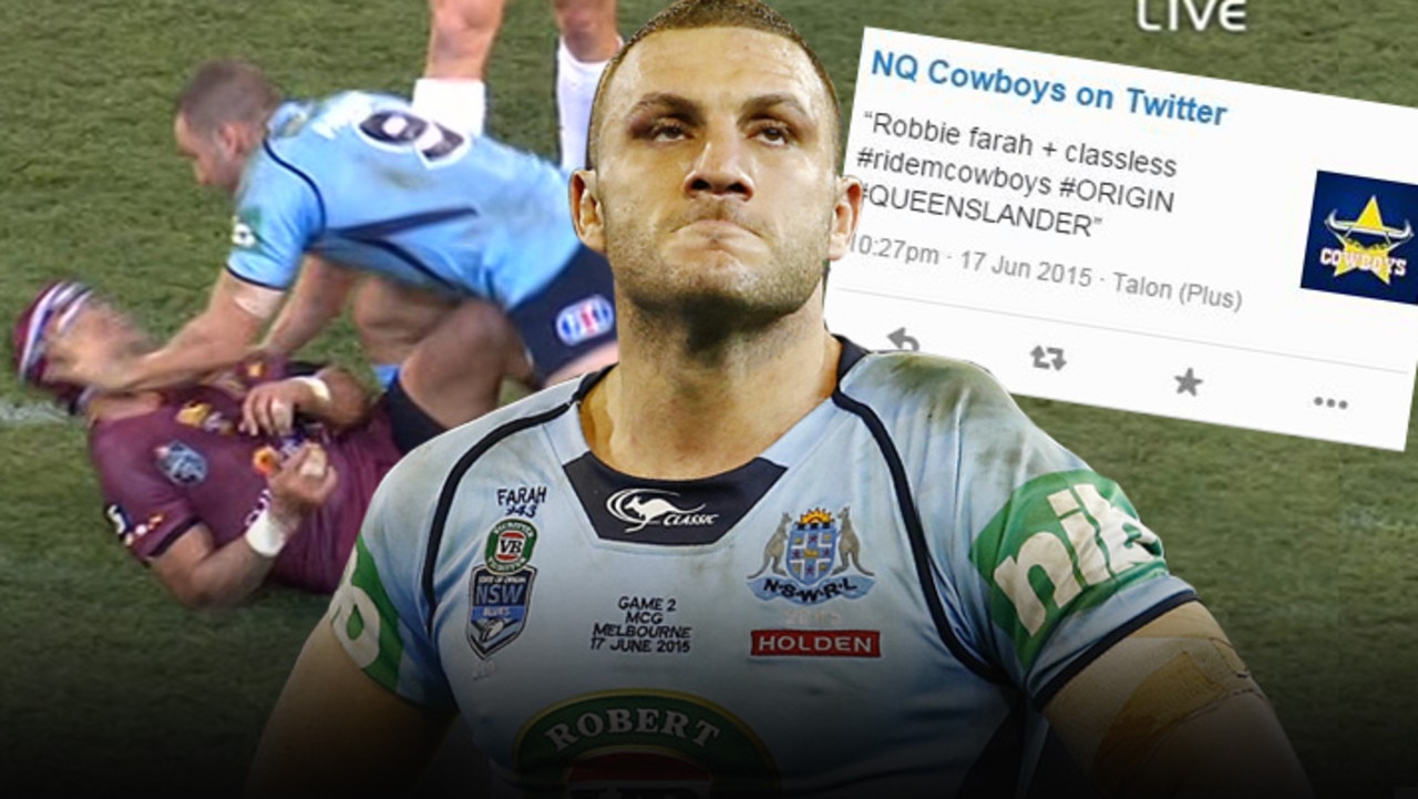 Robbie Farah v Johnathan Thurston State of Origin melee, Cowboys tweet