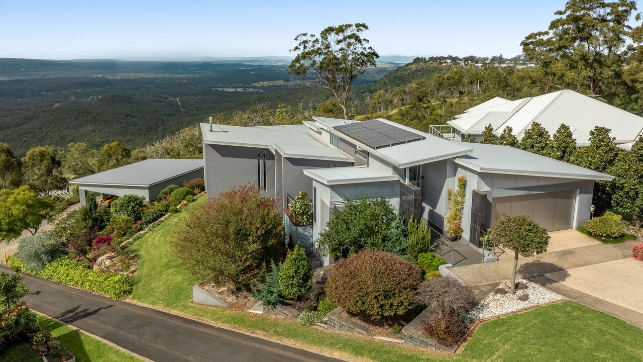 A four-bedroom property on St Ives Court in Mount Lofty, overlooking the Toowoomba escarpment, has hit the market through Colliers just three years after it sold for $1.75m.