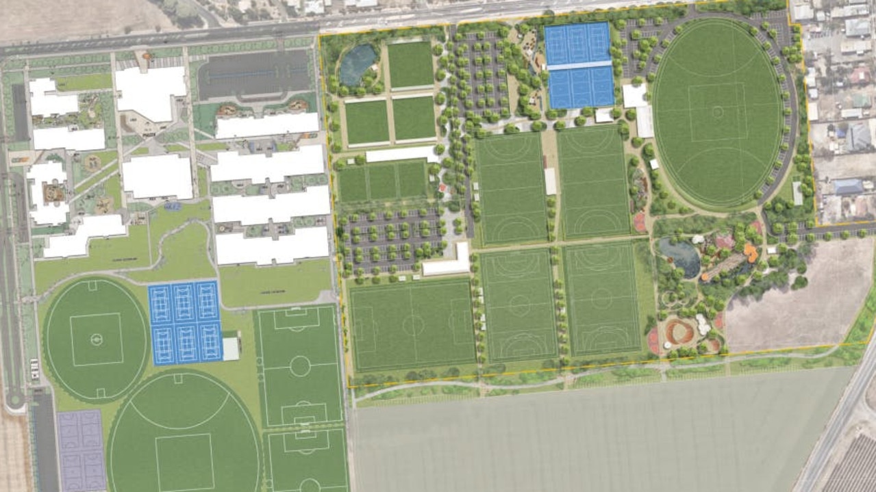 Concept plans for the long-term vision of the Aldinga Sports Park. Picture: Onkaparinga Council