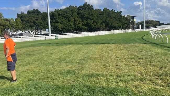 The Gold Coast track suffered chemical damage at the 500m mark. Picture: Supplied