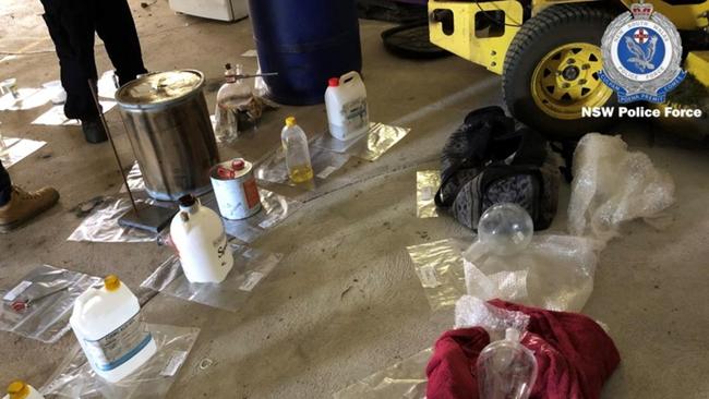 Police allegedly uncovered a clandestine drug manufacturing lab in Murrurundi and chemicals at Billys Creek.