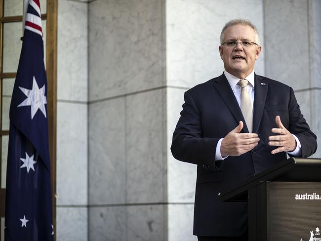 Prime Minister Scott Morrison says the story of the First Nations is perhaps Australia’s greatest. Picture: NCA NewsWire / Gary Ramage