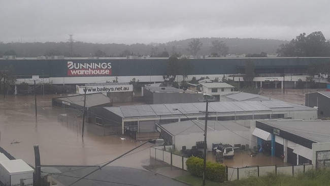 Flooding at Bundamba in the wake of ex-Tropical Cyclone Alfred. Picture: Supplied