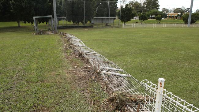 Flooding damage at Firth Park, Mudgeeraba. Picture: Scott Fletcher