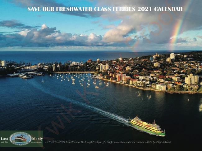 A woman in Norway has launched a calendar in support of the iconic Freshwater class ferries, which are to be reduced from four to one next year, and for use only at the weekends. Picture: Supplied.