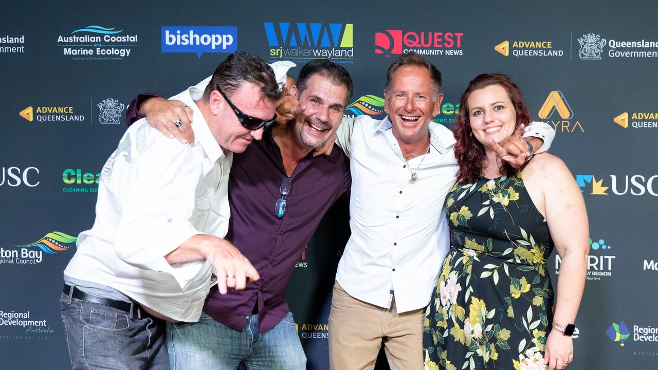 Moreton Bay Region Business Excellence and Innovation Awards 2019. Andreas Mehringer, Trent Vanselow, Gart Forbes and Melisa Spillmann from New Eye Company. Picture: Dominika Lis