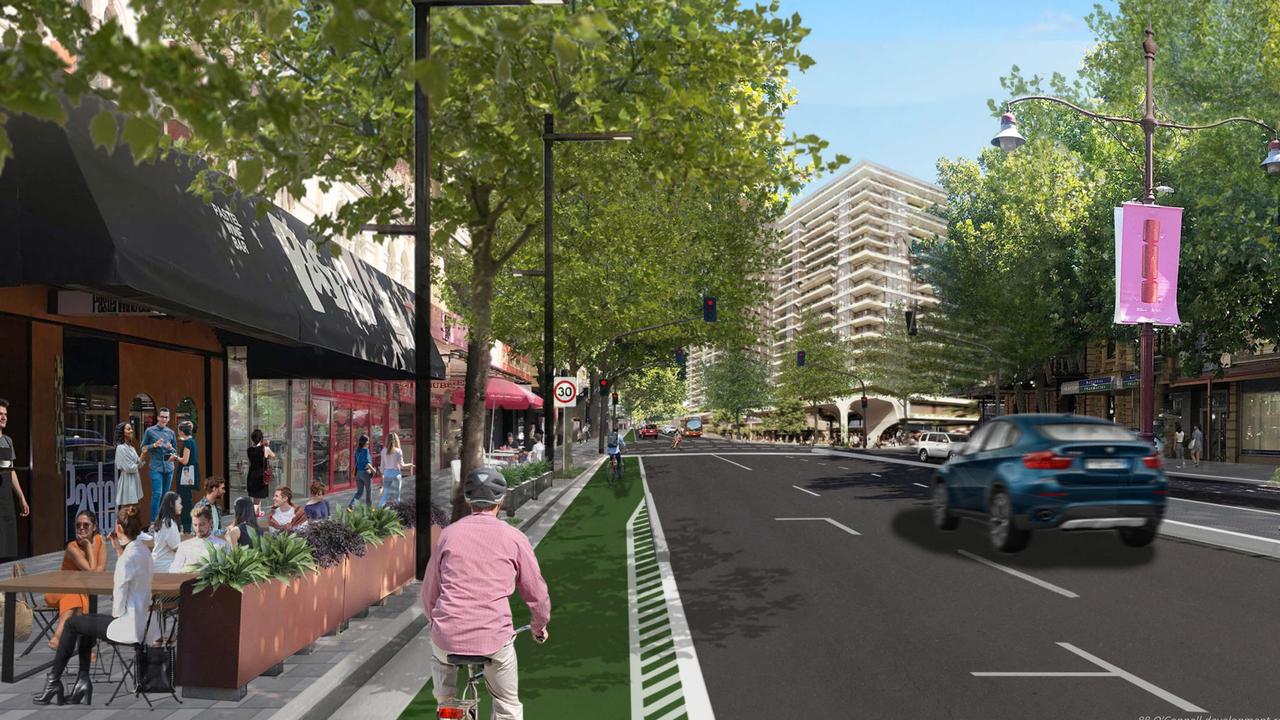 A concept image of what the O'Connell St revitalisation would look like. Picture: Adelaide City Council
