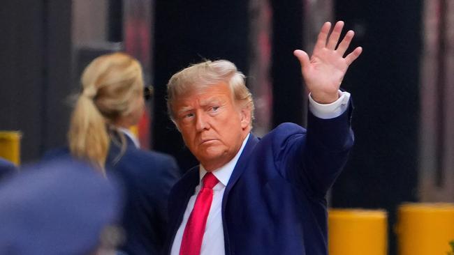 Donald Trump arrives at Trump Tower on April 03, 2023 in New York City. Picture: Gotham/GC Images)