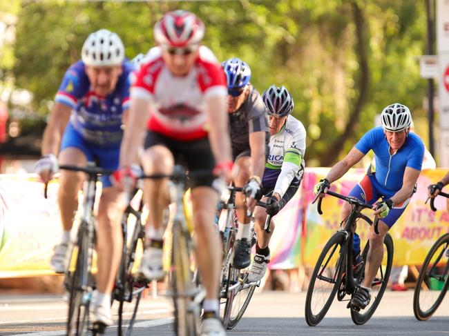 Cycling in the Alice Springs Masters Games. Picture: SUPPLIED