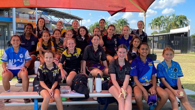 The NT girls team heading down for the 2023 under-12 Australian Championships. Picture: Supplied