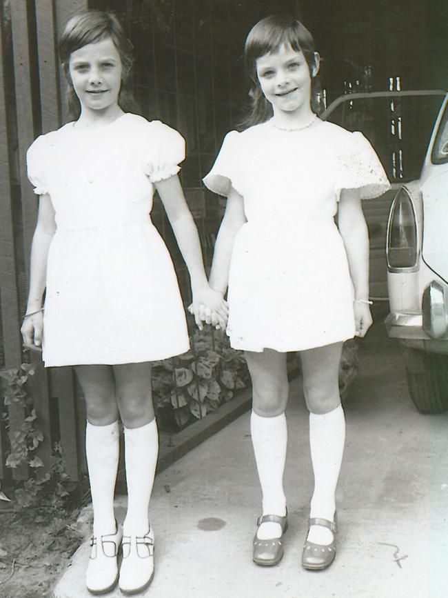 Sisters Vanessa, left, and Allison in 1976. Picture: Supplied