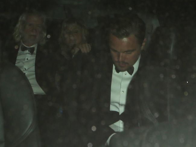 Leonardo DiCaprio arriving at Ago Restaurant on Melrose Avenue in West Hollywood. Picture: Splash